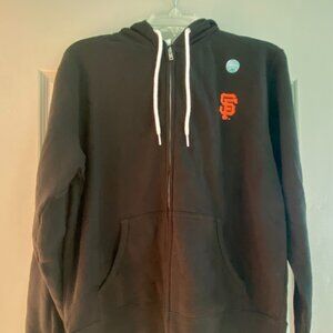 SF Giants Cutwater black, full-zip San Francisco Giants baseball hoodie